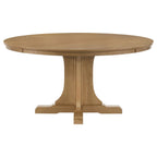 Hartville 5-piece Round Dining Table Set Natural Light Brown