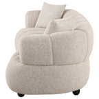 Whitney Contemporary Channel Tufted Woven Fabric Upholstered Sofa