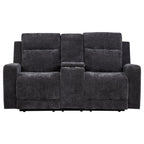 Kennett Chenille Upholstered Power Reclining Loveseat Grey