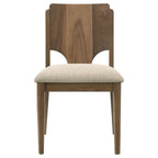 Crestmore Dining Chair Upholstered Seat Walnut (Set of 2)