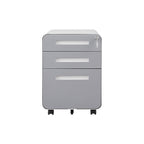 3 Drawer Mobile File Cabinet Under Desk Office, Simple Style Versatile Storage Cabinet For Legal / Letter / A4 Files, 5 Wheel Design Anti-Tilting Cold Rolled Steel Waterproof Moisture-Proof