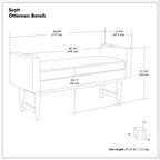 Scott - Upholstered Ottoman Bench