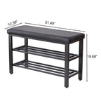 Shoe Bench With Cushion, Storage Seat For Entryway