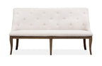 Roxbury Manor - Bench With Upholstered Seat and Back - Homestead Brown