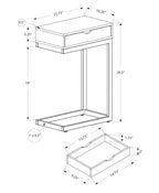 Accent Table, C - Shaped Contemporary Elegant Desig