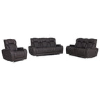 Wendell - Power Motion Loveseat With Console, Wireless Charger, Storage, USB & LED - Dark Gray
