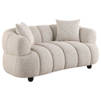 Whitney Contemporary Channel Tufted Woven Fabric Upholstered Sofa Set