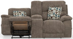 Joya - Power Headrest Power Lay Flat Reclining Console Loveseat With CR3 Heat/Massage/Lumbar/ZG