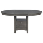 Lavon Oval 60-inch Wood Extension Leaf Dining Table Medium Grey