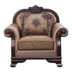 Chateau De Ville - Chair With Pillow (Same Lv01590) - Fabric & Espresso