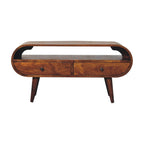 Solid Wood Circular TV Stand