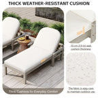Outdoor Chaise Lounge With 5 Position Adjustable Backrest (Set of 2)