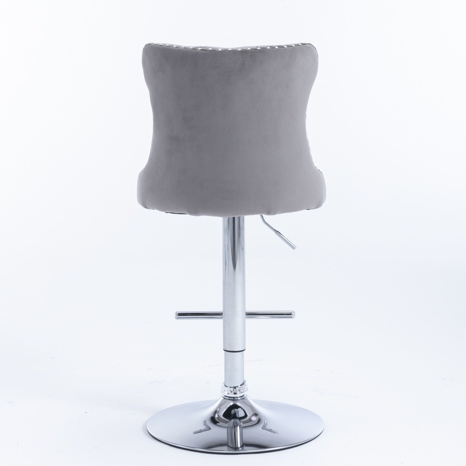 Swivel Barstools Adjusatble Seat Height From 25-33", Modern Upholstered Base Bar Stools With Backs Comfortable Tufted For Home Pub And Kitchen Island (Set of 2)
