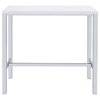 Natividad 5-piece Pub Height Bar Table Set White High Gloss