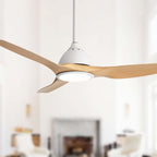 Bredoom Ceiling Fan With Remote Control And LED Light, Blades, Reversible DC Motor For Indoor / Outdoor Use