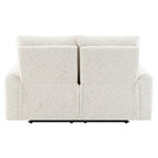 Lalisa - Power Motion Loveseat With USB Port - Cream Chenille