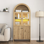 Modern Tech Inspired Dome Cabinet With LED Lighting