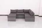 Patio Sofa With Cushions - Gray
