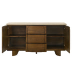 Kasha - Server With Marble Top Top - Vintage Oak