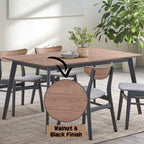 Rebi - Dining Table - Walnut & Black