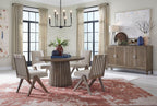 Kavanaugh - Round Dining Table - Weathered Kona Brown