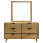 Bennett 6-drawer Bedroom Dresser and Mirror Set Light Oak