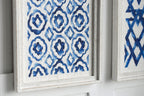 Hanging Sculptures, Modern Wall Art Decor (Set of 2) - White / Blue