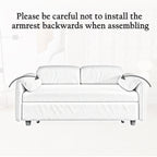 Sofa, Dual Purpose Lounge With Retractable Queen Size Bed
