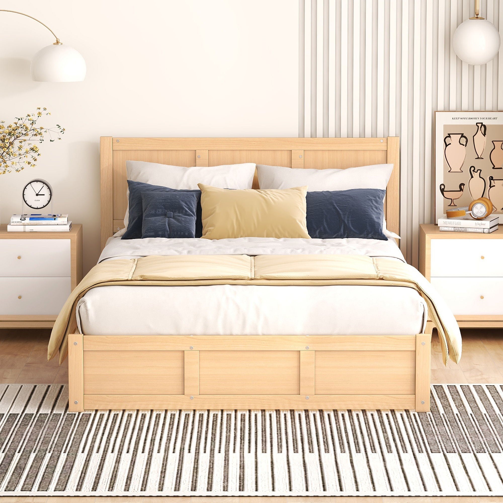 Platform Bed With Underneath Storage And 2 Drawers