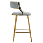 Counter Height Bar Stools With Powder Coating Base And Footrest (Set of 2) -