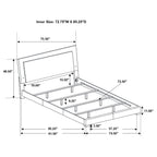 Felicity Wood California King LED Panel Bed White High Gloss