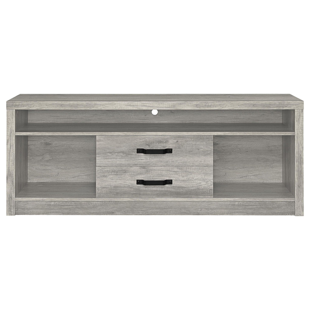 Burke 3-piece 59-inch TV Entertainment Center Grey Driftwood