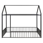 Metal Bed House Bed Frame With Fence