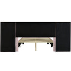 Upholstered Platform Bed With Big Headboard