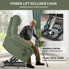 Oversized Power Lift Recliner Chai With Remote Control, Side Pocket, Spacious Seat