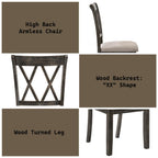 Claudia II - Side Chair (Set of 2) - Beige Fabric & Weathered Gray