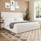 Upholstered Cloud Bed Frame With Headboard