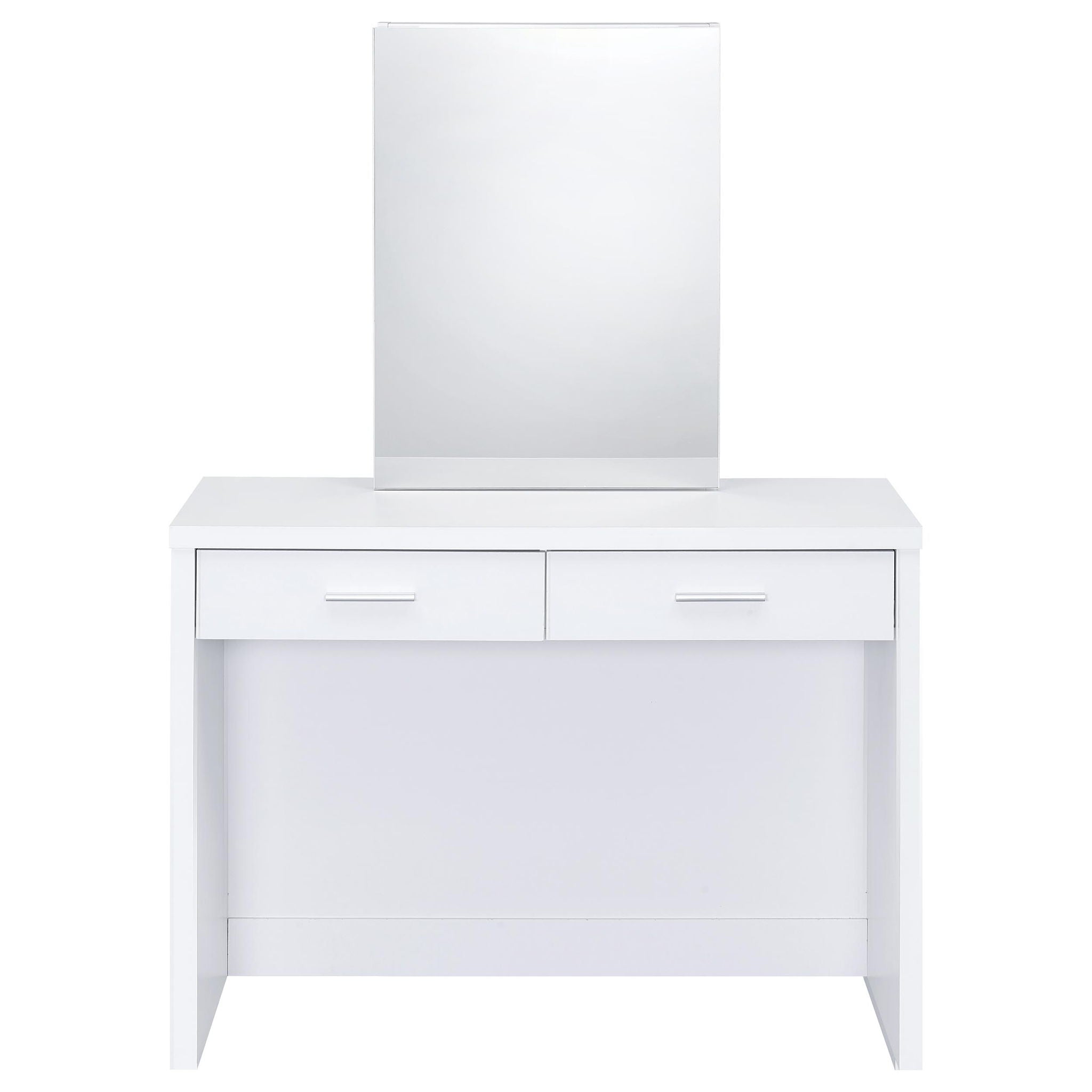 Bunbury Makeup Vanity Table Set Storage Mirror and Stool White