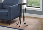 Accent Side Table, Plant Stand, Round, Contemporary & Modern - Black