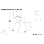 Malden - Bentwood Upholstered Dining Chair With Wood Back