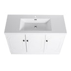 Contemporary Freestanding Bathroom Vanity With Resin Sink & Soft-Close Cabinet Doors