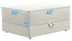 Jazzy - Storage Ottoman - Bone