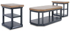 Landocken - Occasional Table Set (Set of 3) - Brown / Blue