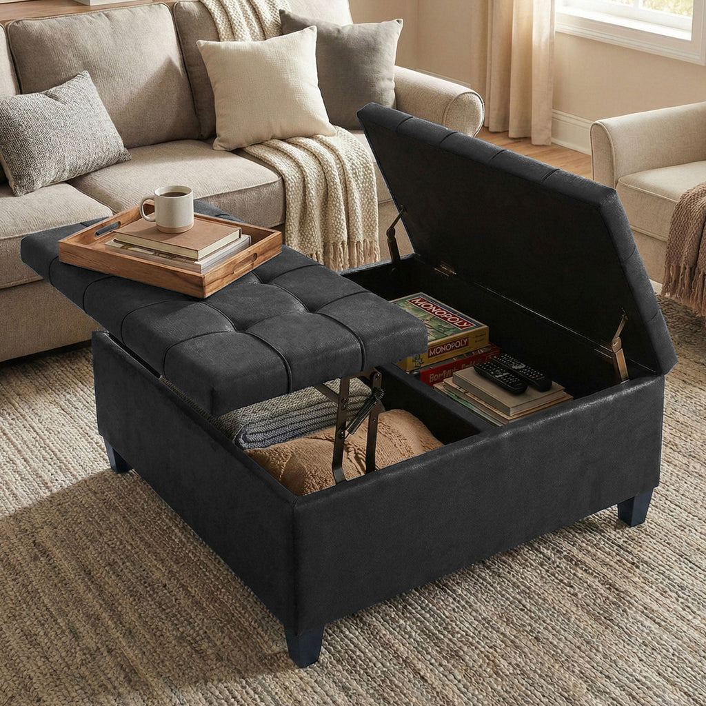 Harrison - Upholstered Coffee Table Storage Ottoman