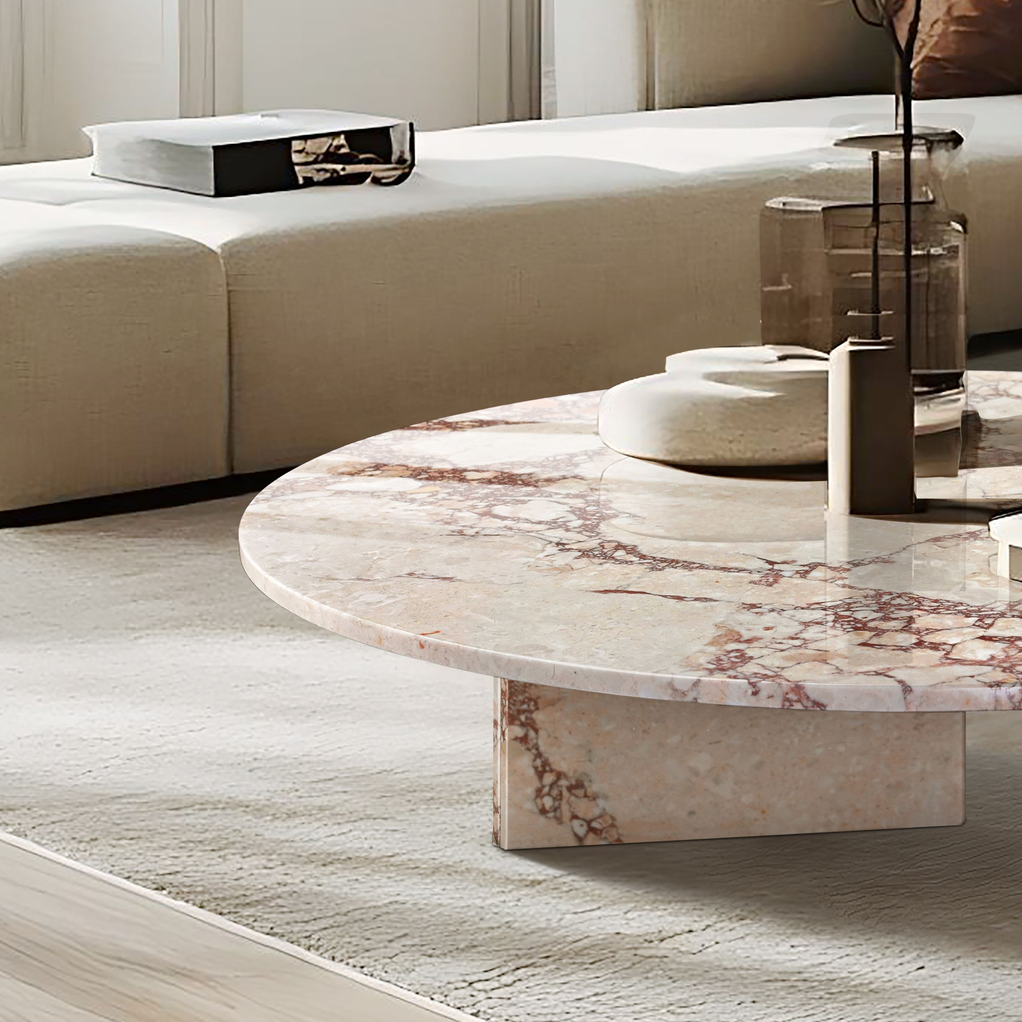 Luxury Coffee Table With Unique Veining, Unique Stone Design
