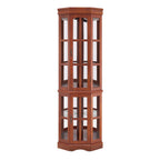 Corner Curio Cabinet With 5 Shelves And Lighting System (E26 Light Bulb Not Included)