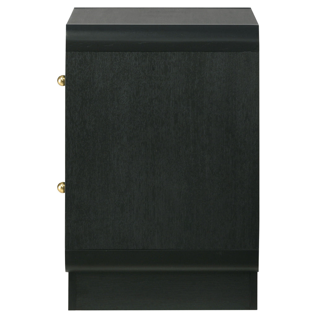 Cavelle 2-drawer Nightstand Bedside Table Black