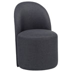 Aubrey Upholstered Barrel Dining Side Chair Charcoal (Set of 2)