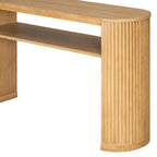 Console Table With Fluted Legs, Open Shelf