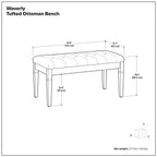 Waverly - Upholstered Tufted Ottoman Bench